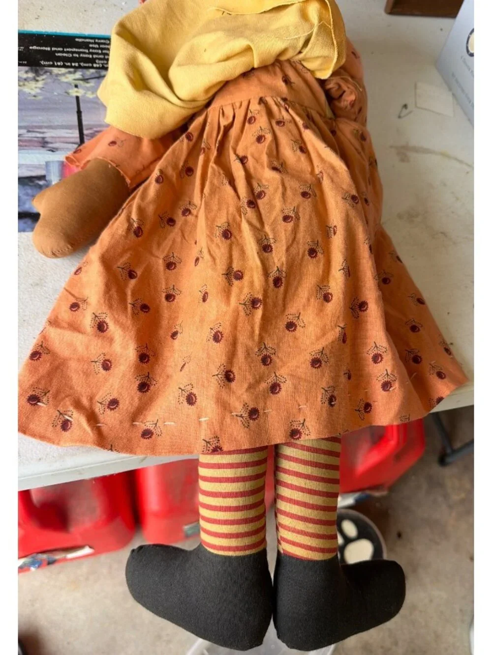 Raggedy Ann in Red Plaid Dress with Bear by Unicorn Merchandise